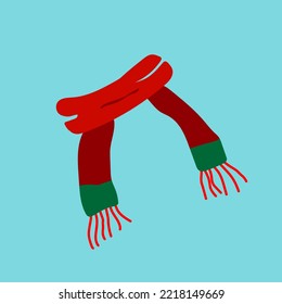 christmas scarf design illustration isolated on background