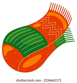 christmas scarf in vector illustration