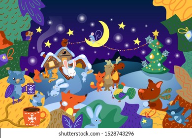 599 Christmas scene mouse Images, Stock Photos & Vectors | Shutterstock