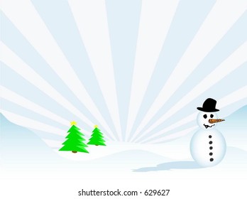 Christmas scene - vector