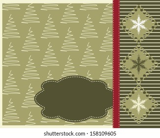 Christmas scrapbook card. vector illustration. 