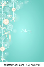 Christmas sea mobile hanging vector for decoration on Christmas holiday festival.