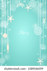 Christmas sea mobile hanging vector for decoration on Christmas holiday festival.