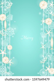 Christmas sea mobile hanging vector for decoration on Christmas holiday festival.