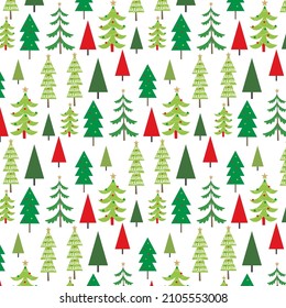 Christmas seamleass pattern with christmas tree