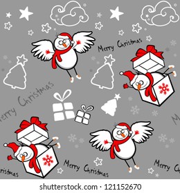 Christmas seamless background.