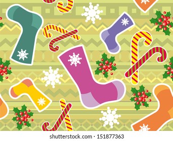 Christmas seamless background.