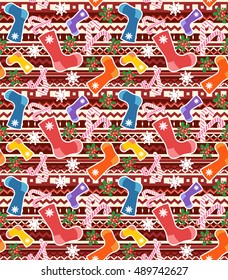 Christmas seamless background.