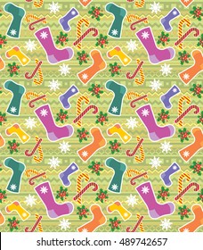 Christmas seamless background.