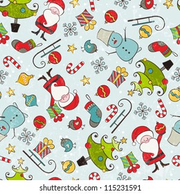 Christmas seamless background. EPS 10 vector illustration contains transparency effects.