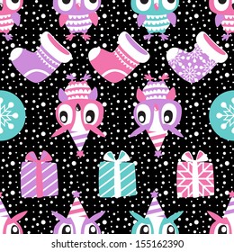 Christmas Seamless background. Holiday pattern for your design