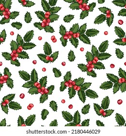 Weihnachten nahtloser Hintergrund mit holprigen Ästen. 
Geeignet für Stoffdruck, Textilien, Wickelpapier, dekorative Tapete, Verpackung, Einladungen.