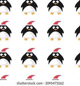 La Navidad es un fondo fluido con pingüinos. Ilustración del vector