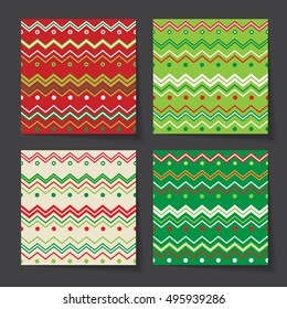 Christmas Seamless Background  Set.
Set of 4 seamless pattern with Christmas and New Year colors.