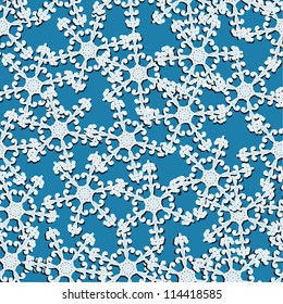 Christmas seamless background of snowflakes.