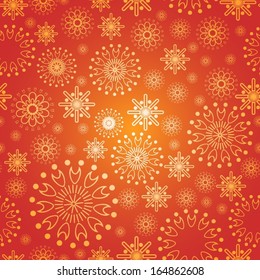 Christmas seamless background with snowflakes