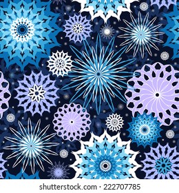 Christmas seamless background with snowflakes