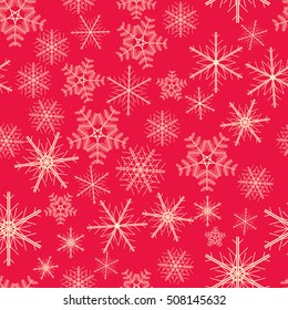 Christmas seamless background with snowflakes