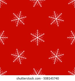 Christmas seamless background with snowflakes
