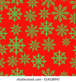 Christmas seamless background with snowflakes