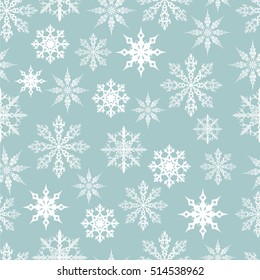 Christmas seamless background with snowflakes