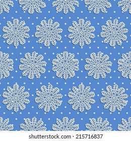 Christmas seamless background with snowflakes. Vector illustration. Eps10