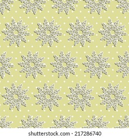 Christmas seamless background with snowflakes. Vector illustration. Eps10