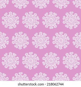 Christmas seamless background with snowflakes. Vector illustration. Eps10