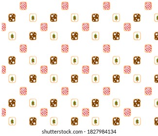 christmas seamless background, vector illustration