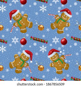 Christmas seamless background. Vector illustration