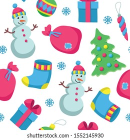 Christmas seamless background. Winter papper print pattern. Winter background