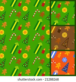 Christmas seamless backgrounds.
