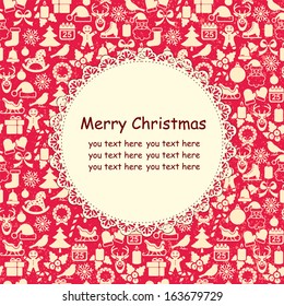 Christmas Seamless backgrounds with place for text 