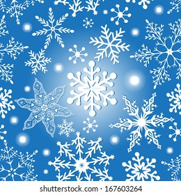 Christmas seamless bright pattern from snowflakes 