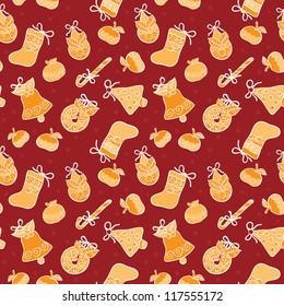 Christmas seamless claret vector background