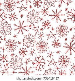 Christmas seamless colorful pattern with snowflake.