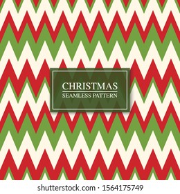 Christmas seamless colorful zigzag pattern. Bright striped retro background. Endless creative linear texture. Can be used as wrapping paper, covers, wallpap