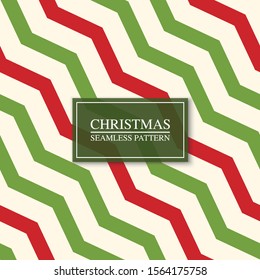 Christmas seamless colorful zigzag pattern. Bright striped retro background. Endless creative holiday texture. Can be used as wrapping paper, covers, wallpaper and etc.