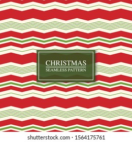 Christmas seamless colorful zigzag pattern. Bright striped retro background. Endless creative linear texture. Can be used as wrapping paper, covers, wallpaper and etc.