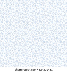 Christmas seamless doodle pattern with snowflakes, vector background