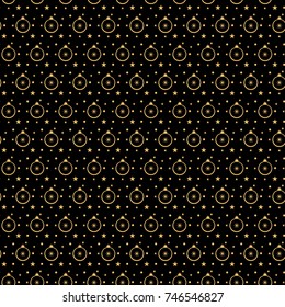 Christmas seamless golden pattern