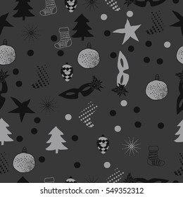 Christmas  seamless. Hand drawn.