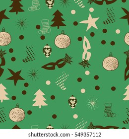 Christmas  seamless. Hand drawn.