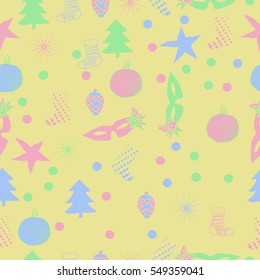 Christmas  seamless. Hand drawn.