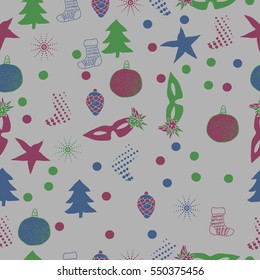 Christmas  seamless. Hand drawn.