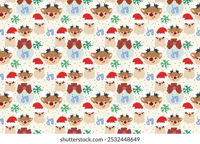 Weihnachten nahtloses Weihnachtsmuster Design