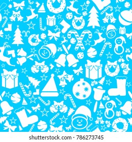 Christmas seamless icons. Decoration vector