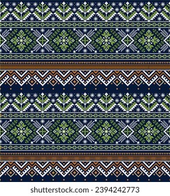 Vector editable de patrón de Knit sin soldadura de Navidad para material o papel de pared o fondo