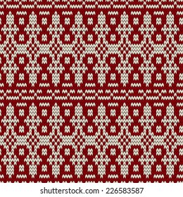 Christmas seamless knitted background. EPS 10 vector illustration.