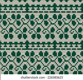 Christmas seamless knitted background. EPS 10 vector illustration.
